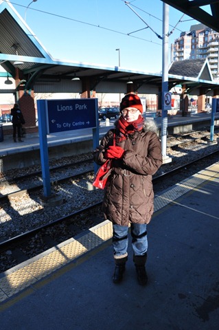 Olena at the C-Train station